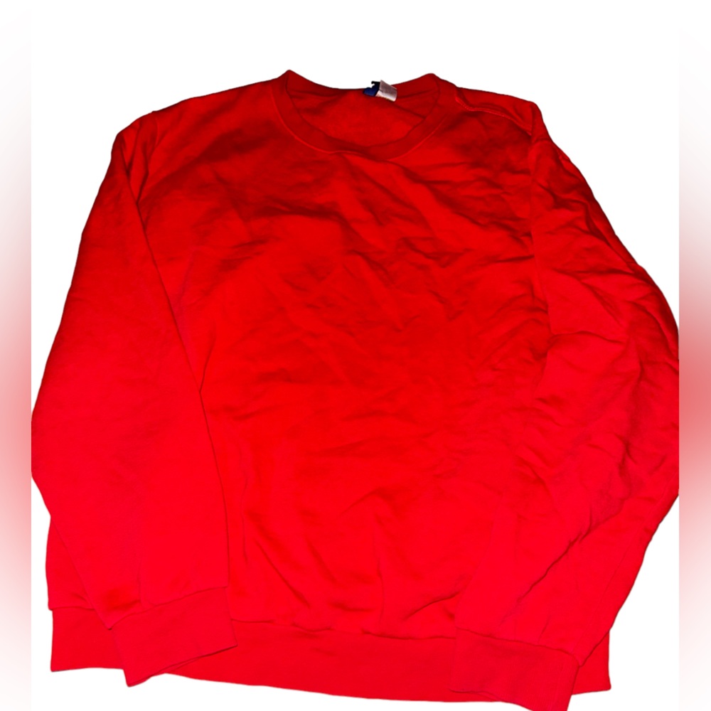 Red crew neck hoodie men’s